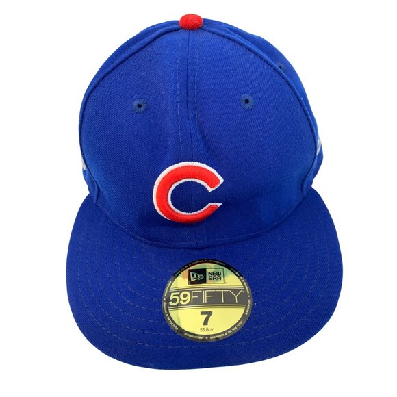 Chicago Cubs New Era 59FIFTY 2016 World Series Cap Size 7 Blue Fitted Hat 8167 - Picture 10 of 13